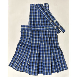 Skirt T/C BIB Blue Chk