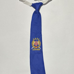 Tie Elastic Embroidered Logo Royal Blue