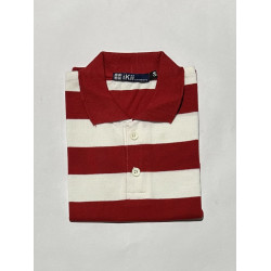 T-Shirt Half Sleeves House Color Red/White 