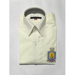 Half Sleeves Cream Shirt with Embroidered Pocket
