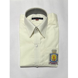 Half Sleeves Cream Shirt with Embroidered Pocket