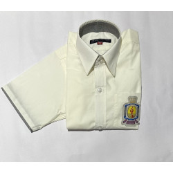 Half Sleeves Cream Shirt with Embroidered Pocket