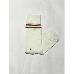 House Socks White with Yellow Stripes Cotton Lycra