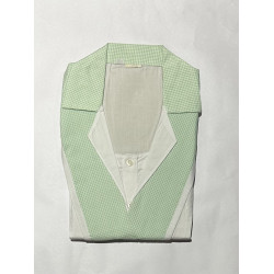 Girl's Suit Upper Quarter Sleeves White/Green Pure Cotton