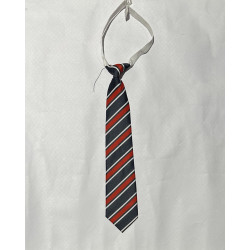Tie Elastic Grey Multi Stripes