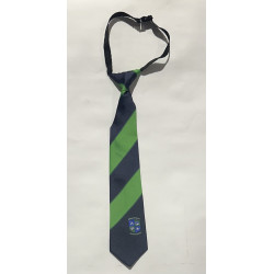Tie Elastic Navy Green With Logo