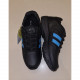 Arigold Mafatlal Black Velcro/Laces Shoes with Blue Stripes