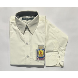 Full Sleeves Cream Shirt with Embroidered Pocket